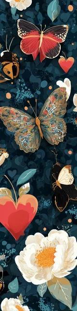 Free butterfly bookmarks of a butterfly with mostly dark blue